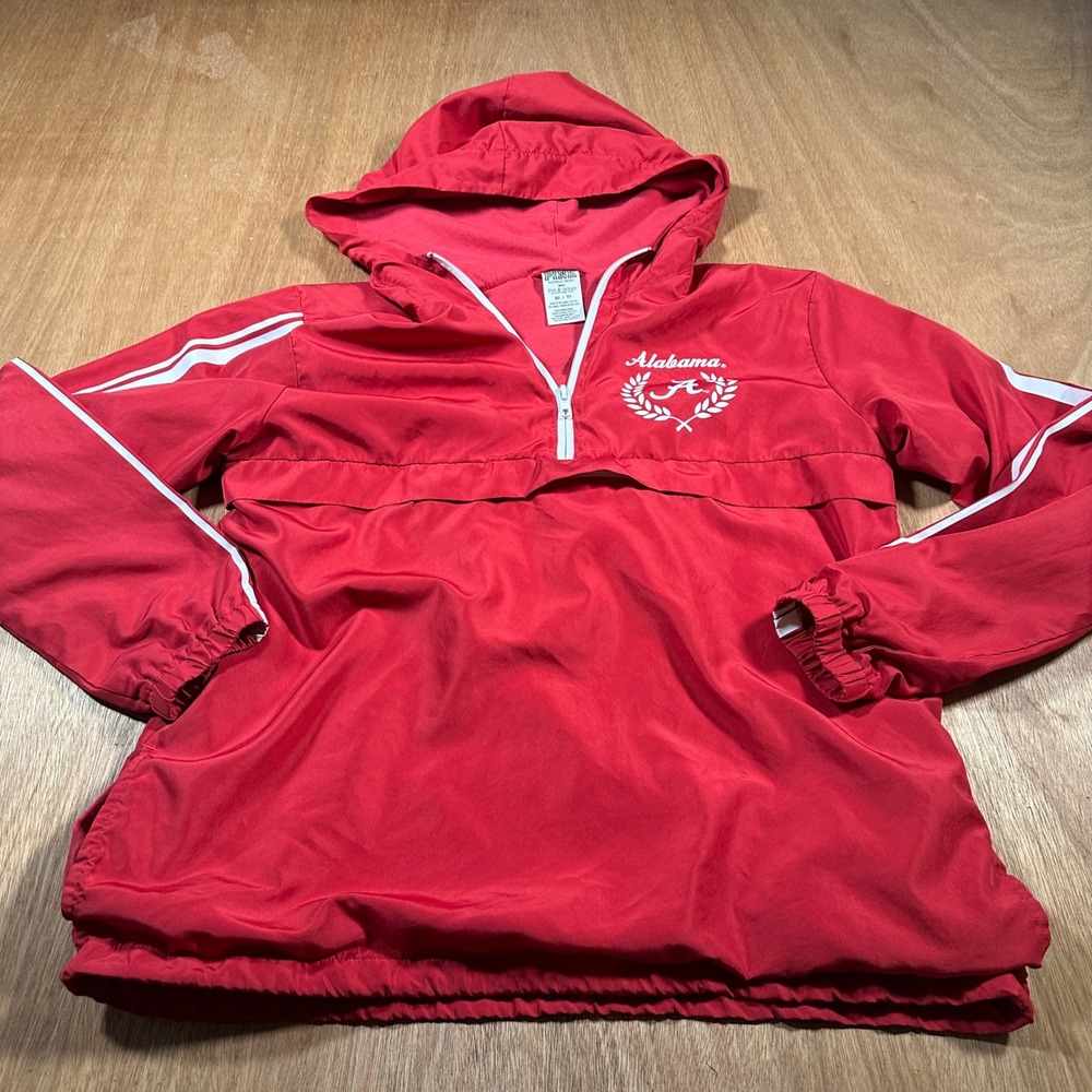 VS PINK/5th & Ocean Collab Alabama Windbreaker Women XS Red 1/4 Zip Crimson Tide